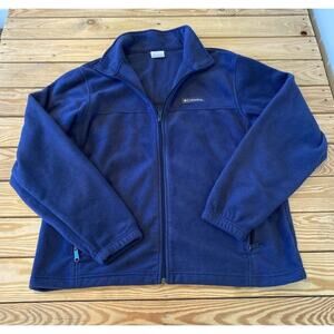 Columbia Fleece Jacket Size Large Men’s Navy Full Zip